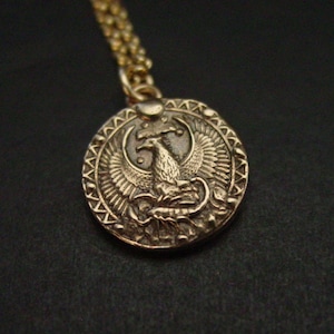 Scorpio Necklace with Phoenix - Handcrafted Zodiac Birthday Gift - October 24 to November 22 - Antiqued - Phoenix Necklace