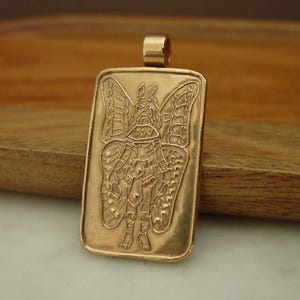 Itzpapalotl Aztec Warrior Goddess Pendant: Hand-carved Mesoamerican Obsidian Butterfly image 7