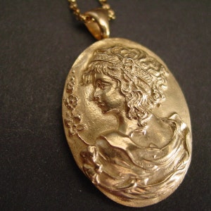 Aphrodite Necklace - Handcrafted Aphrodite Pendant - Greek Goddess of Love and Beauty - Venus Goddess - Victorian Pendant - Rococo