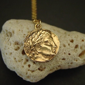 Apollo Necklace - Handcrafted Ancient Rome Coin Reproduction - Percy Jackson - Apollo Coin - Apollo Pendant