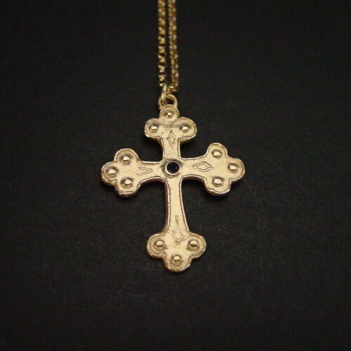 Sapphire Greek Orthodox Cross 