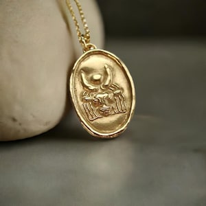 Hathor Necklace - Hathor Goddess - Hand Sculpted Birthing Goddess of Ancient Egypt - Mothers day Gift - Egyptian Jewelry