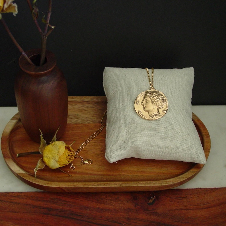 Persephone Necklace: Handcrafted Goddess Proserpina Ancient Greek Coin Pendant image 8