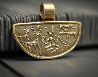 Cernunnos Pendant: Hand-Carved Kernunnos Gaul Celtic Nature and Forest God Necklace