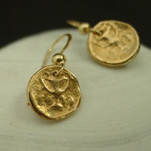 Cup of Bacchus Dionysus Small Coin Earrings Dainty Wine Cup Earrings Ancient Greek Coin Dionysus Jewelry Museum Earrings image 6