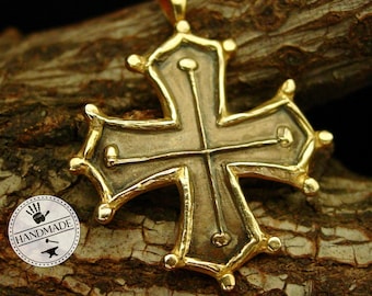 Cathar Cross - Occitan Cross Pendant - Languedoc - Medieval Cross - Croix Cathare - Crusader Cross - Croix des Templiers - Collier Croix