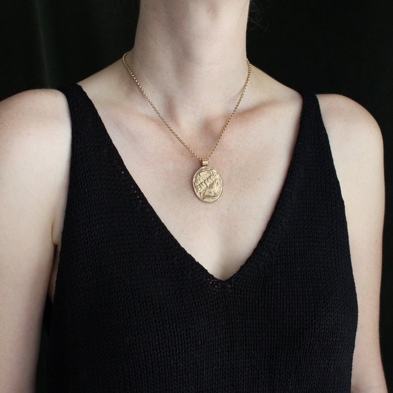 Hermes Halskette Romische Gott Merkur Halskette Etsy