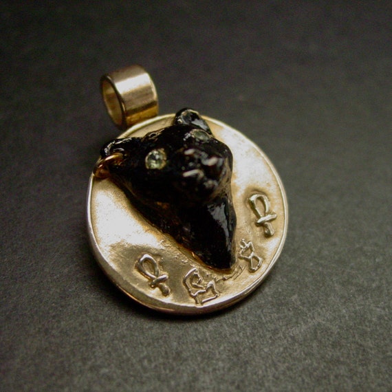 Egyptian Cat Chain Gold Plated Egypt Goddess Souvenir Necklace Charm Pendant