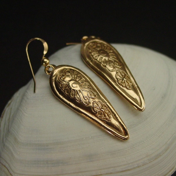 Anglo Saxon Earrings - Kite Shield - Medieval Earrings - Bronze Earrings - Medieval Britain - Museum Earrings - Viking Earrings