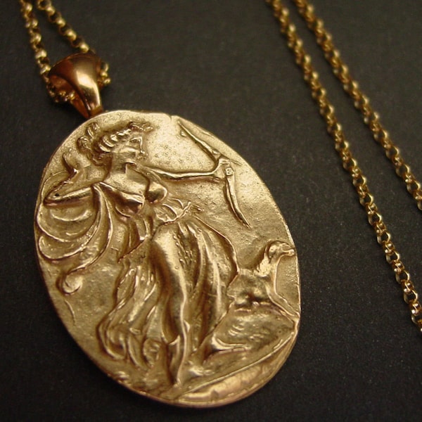 Artemis Necklace - Goddess Diana The Huntress - Antique Cameo - Cameo Jewelry - Artemis Jewelry - Artemis Pendant