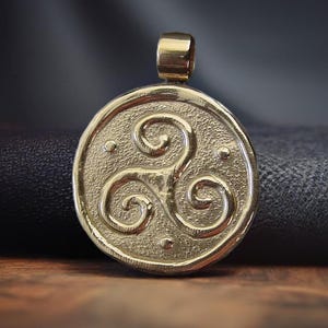 Triskelion Pendant for Men - Hand Carved Powerful Celtic Symbol