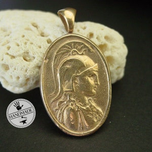 Minerva Athena Necklace - Goddess of Wisdom and Justice - Athena Pendant - Intaglio - Ancient Rome - Museum Replica - Percy Jackson