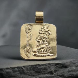 Tonantzin Aztec Corn Goddess Pendant - Hand Carved Mesoamerican Necklace