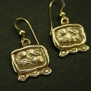 Lamat Earrings - Hand Carved Symbol for New Beginnings- Tzolkin Mayan Calendar Day Sign Zodiac
