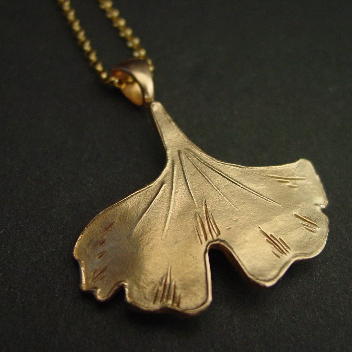 Ginkgo Leaf Necklace Gingko Necklace Ginkgo Biloba Etsy