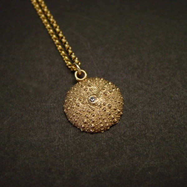 Sea Urchin Necklace Dainty - Sea Urchin Pendant - Seashell Necklace - Shell Necklace - Seeigel - Bijoux Coquillage - Collier Coquillage