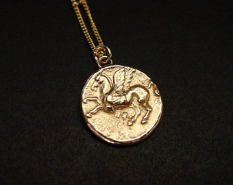 Pegasus Necklace - Ancient Greece - Coin Necklace - Percy Jackson Necklace - Graduation Gift