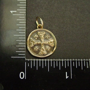 Hand-carved Jerusalem Cross Necklace: Bronze Knights Templar Pendant with 14k Gold Filled Chain image 12