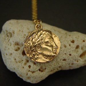 Apollo Necklace - Apollo Ancient Rome Coin Reproduction - Percy Jackson - Apollo Coin - Apollo Pendant