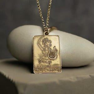 Terpsichore Muse Necklace - Hand Carved Muse of Dancers - Goddess of Dance and Chorus - Greek Muses - Percy Jackson Necklace