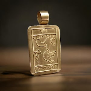 Tarotkaartketting "The Lovers" - Marseille tarotkaarten - Tarotkaartspel - Penny Dreadful - Doveketting Valentijnsdag