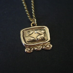 Lamat Necklace - Hand Carved Pendant - Symbol for New Beginnings- Tzolkin Mayan Calendar Day Sign Zodiac