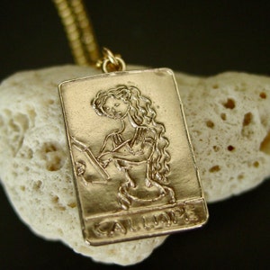 Calliope Necklace - Hand Carved Muse of Epic Poetry & Eloquence - Writer Muse - Percy Jackson