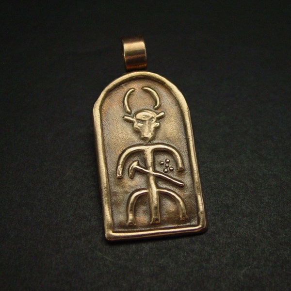 Adad Ishkur Mesopotamian Storm God Necklace - Sumerian Jewelry - Mesopotamia - Assyrian - Hadad Pendant