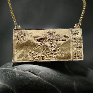 Ishtar Inanna Astarte Assyrian Goddess of Love Necklace - Hand Carved Cuneiform Tablet - Anunnaki Sumerian Babylonian Necklace