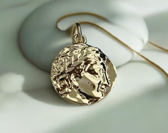Apollo Coin Necklace: Handcrafted in SOLID 14k Gold God of the
