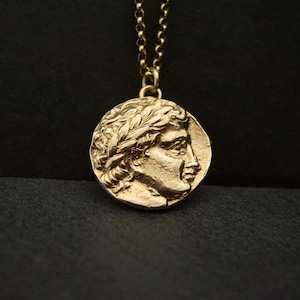 Apollo Necklace: Handcrafted Ancient Rome Coin Reproduction Pendant - Percy Jackson Inspired