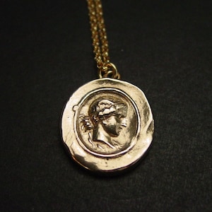 Demeter Necklace - Goddess Ceres Intaglio - Goddess of Harvest and Fertility - Ancient Greek Mythology - Percy Jackson