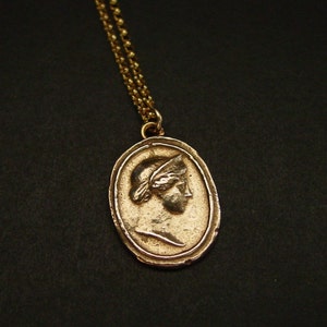 Goddess Hera Necklace - Goddess Juno Necklace - Birthing Goddess - Victorian Jewelry - Cameo Intaglio Necklace - Grand Tour Intaglio