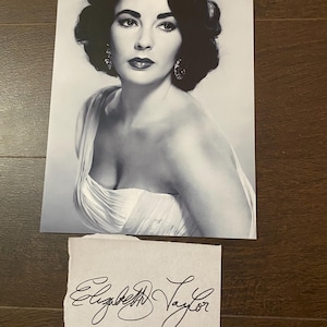 Elizabeth Taylor Autograph - Etsy