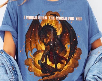 Dragon Rider Shirt, Dark Fantasy Dragon Tee, Romantasy Book Lover Gift, Comfort Colors®