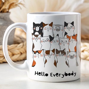 Adorable Cat Lover Mug – Playful Cat Graphic Mug for Feline Aficionados – Great Gift for Any Pet Owner or Cat Mom