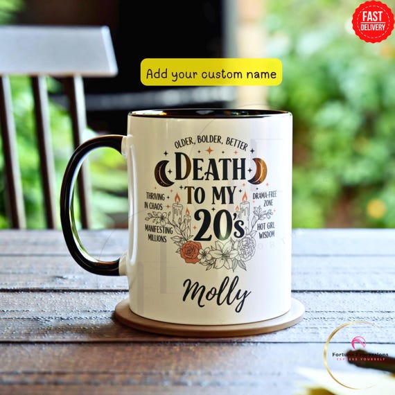 Personalized 30th Birthday Mug, RIP Twenties Coffee Cup - Etsy