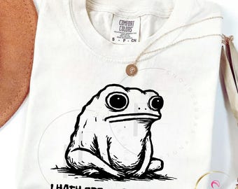 I Hath Zero Ribbits Left Frog Toad Shirt, Funny Goblincore Comfort Colors® Tee, Medieval Cottagecore Gift for Froggy Lovers
