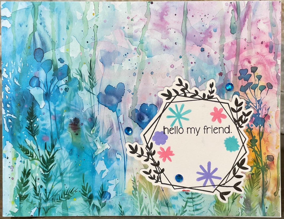 Floral Watercolor Greeting Card - Blank Inside - Etsy