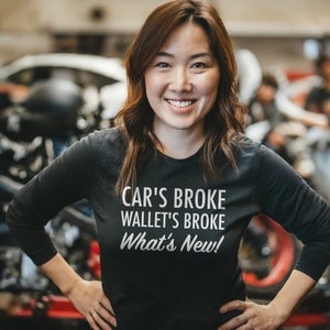 Carros quebraram carteiras quebraram o que há de novo camiseta unissex de manga comprida
