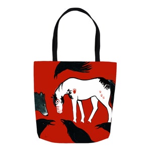 Market Bag and Beach Bag Needs Horse Painting Tote Bag With Pocket \u2013 Horse Art Tote Bag With Quote Is Perfect for Your Shopping Bag
