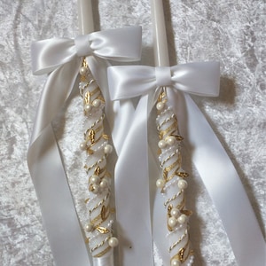 Orthodox Wedding Candles, Baptism Candles, Lambathes for Greek Wedding, Christening Candles, Lambades
