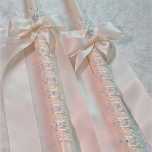 Baptism Candle Set, Greek Lambades, Lambada, Orthodox Baptism Candles, Christening Candle Set