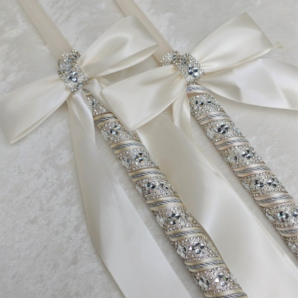 Orthodox Wedding Candles, Baptism Candles, Lambathes for Greek Wedding, Christening Candles, Lambades