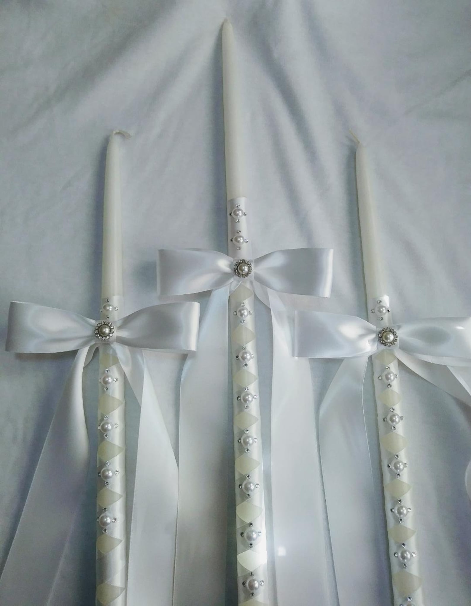 Greek Orthodox Baptism Candles Baptismal Candles Greece Etsy