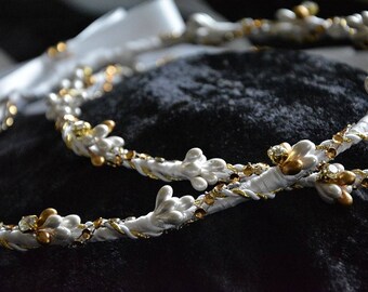 Stefana, Greek Stefana, Greek Orthodox, Orthodox Wedding Crowns, Greek Wedding Crowns, White Stefana, Gold Stefana, Pearl, Rhinstone