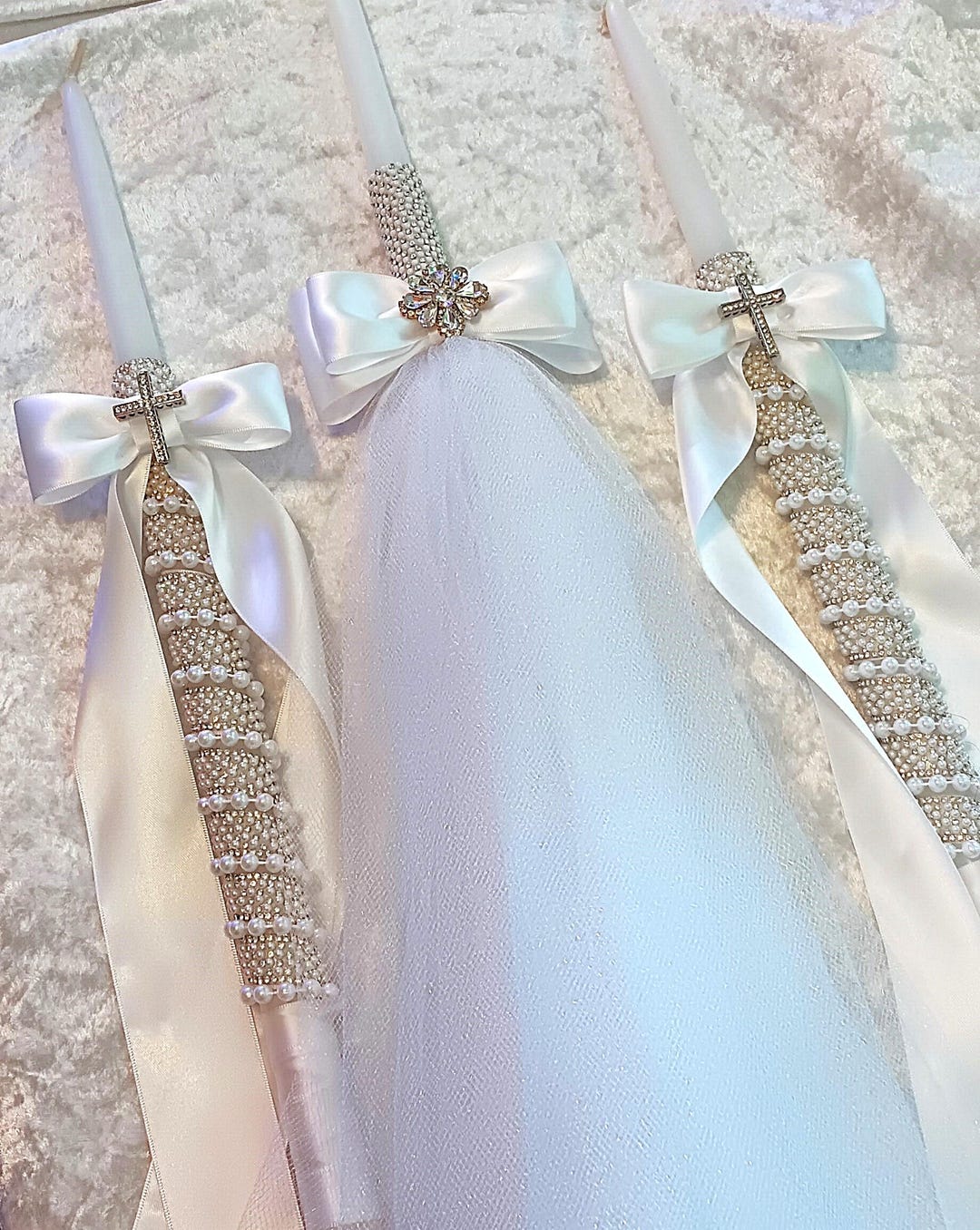 Greek Baptism Candles / Orthodox Baptism Candles / White Lambathes — free download