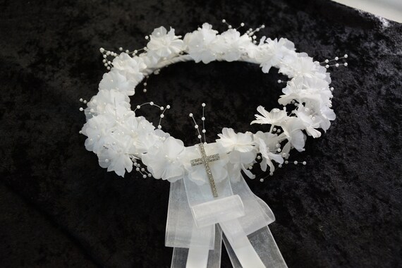 baptism flower crown