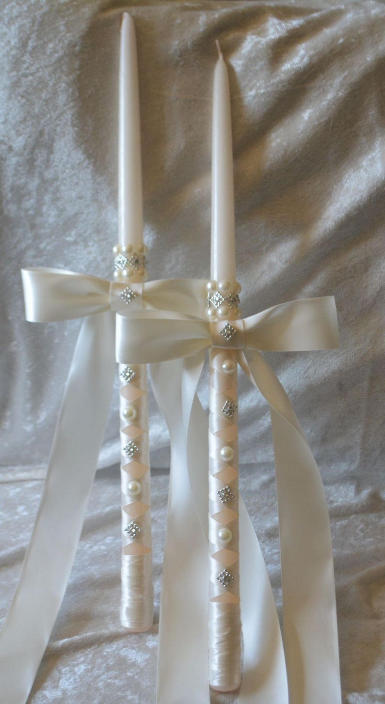 Ivory Greek Orthodox Candles Greek Wedding Candles Set of Etsy