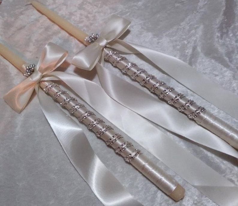 Stefana and Candle Set Greek Orthodox Stefana Crowns Wedding Etsy